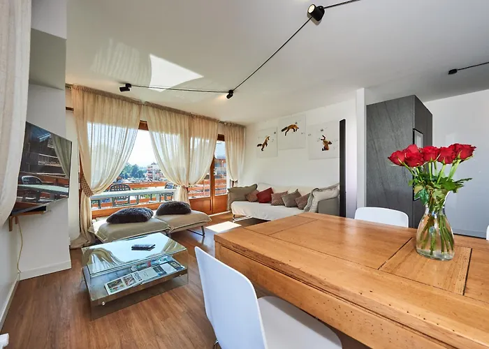 酒店 Av De La Gare 4, Rond-point, 4br, Skilift350m!